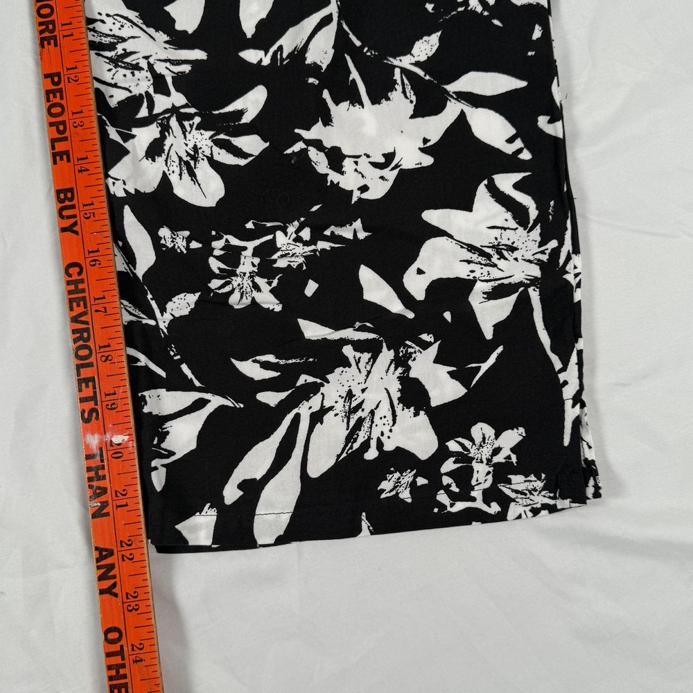 Bohemian Palazzo Pants Medium Flowy Floral Rayon Wide Leg Crop Beach Vacation - Picture 7 of 9